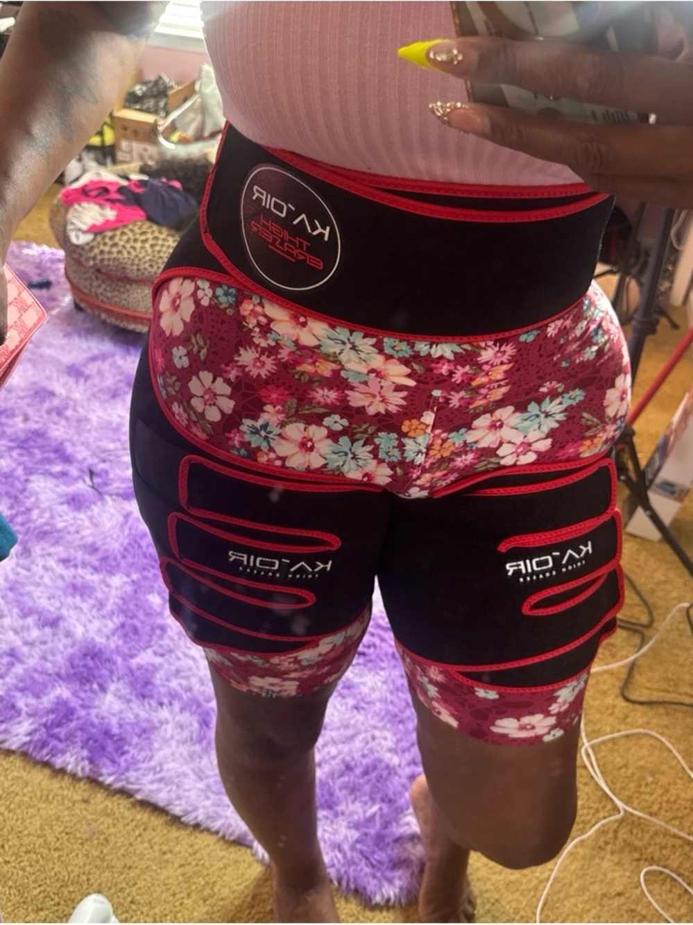 KA OIR  Waist & Thigh eraser red, white and black worn once